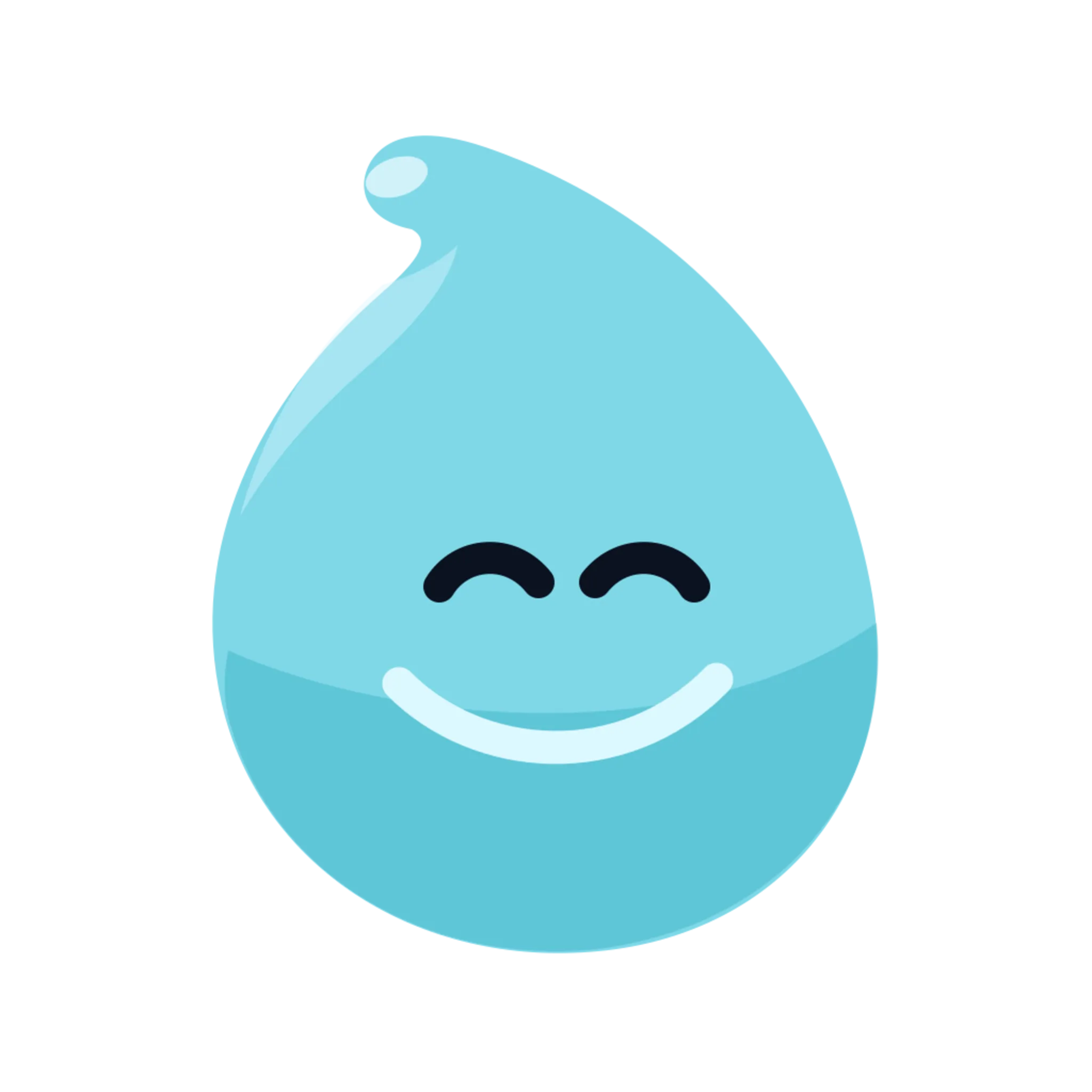 The smiling cyan PlungeLab droplet mascot